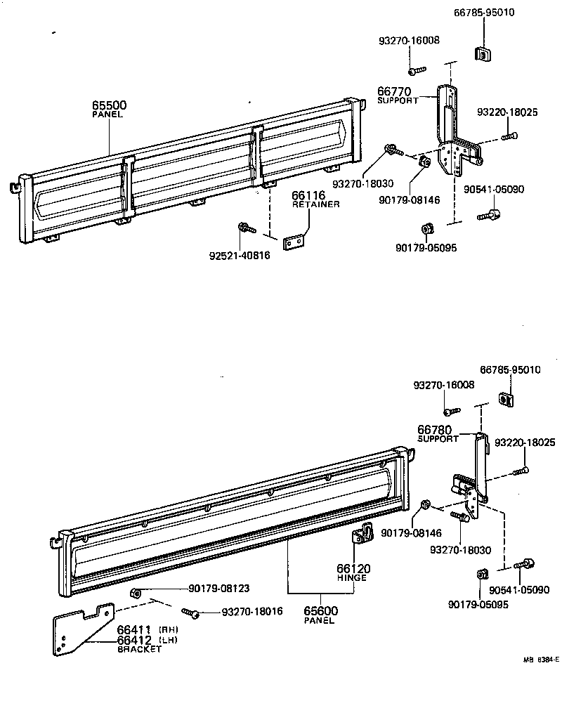 65613-92580 STRIP, SIDE GATE HINGE, INSIDE product image