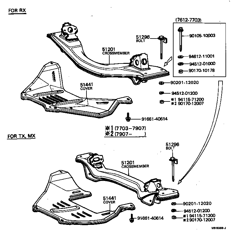 51201-22060 CROSSMEMBER SUB-ASSY, FRONT SUSPENSION product image