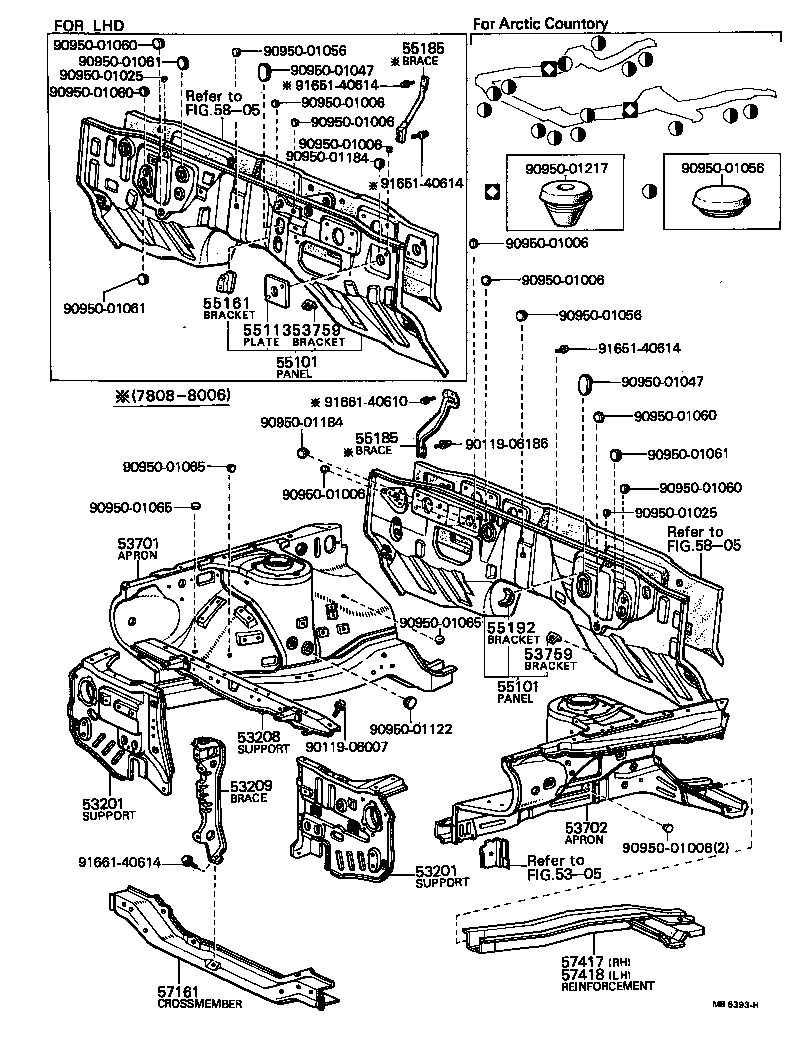 53710-22010 APRON SUB-ASSY, FRONT FENDER, RH product image
