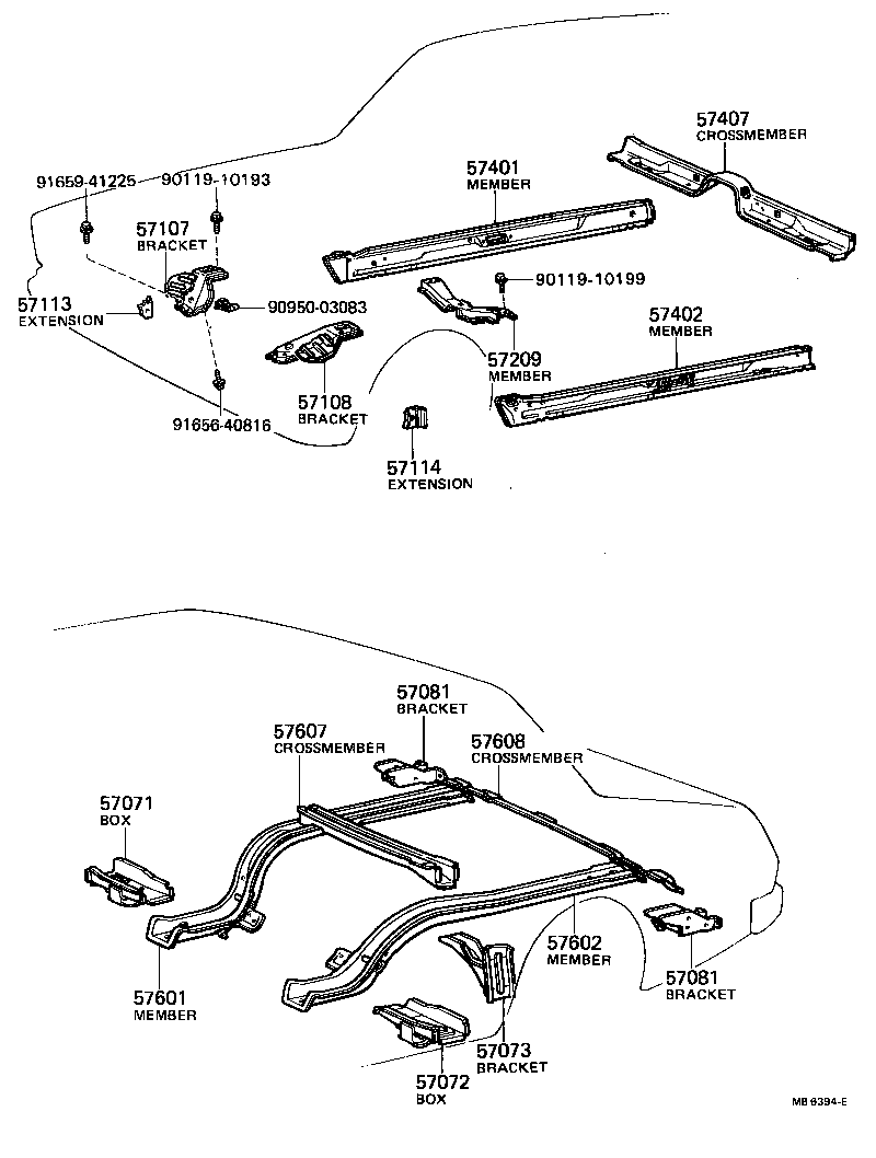 57073-22030 BRACKET SUB-ASSY, LATERAL ROD product image