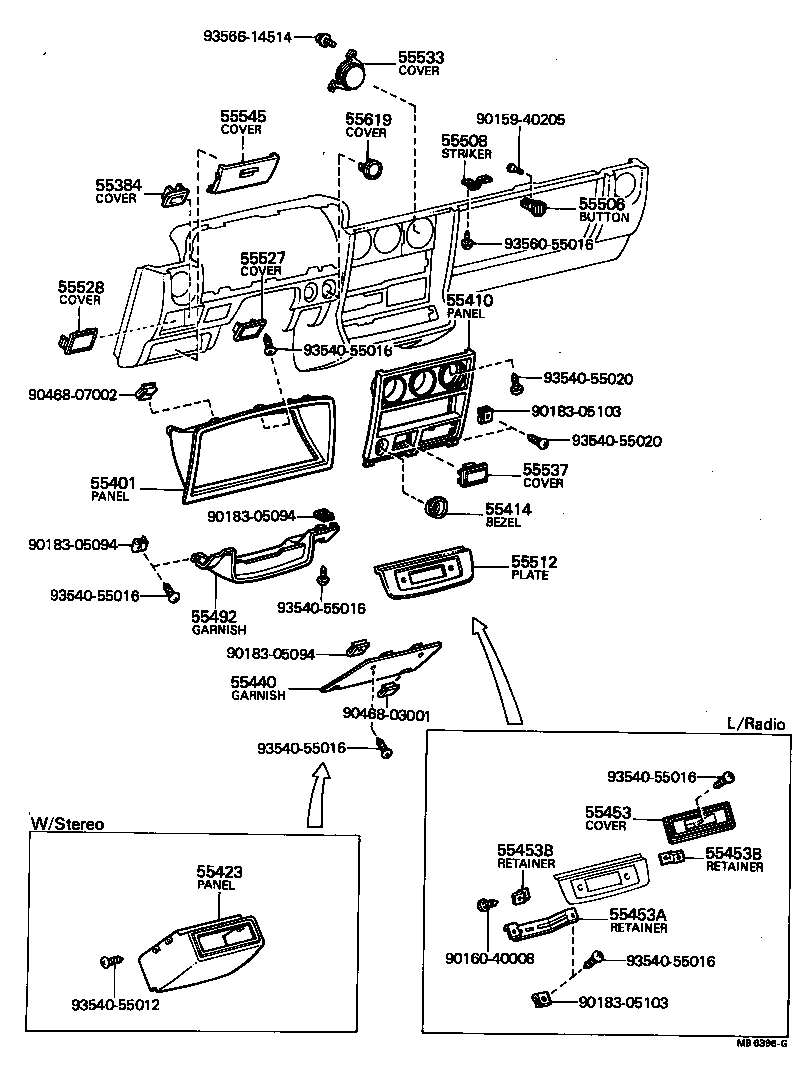 55307-22110 BRACE, INSTRUMENT PANEL, NO.2 product image