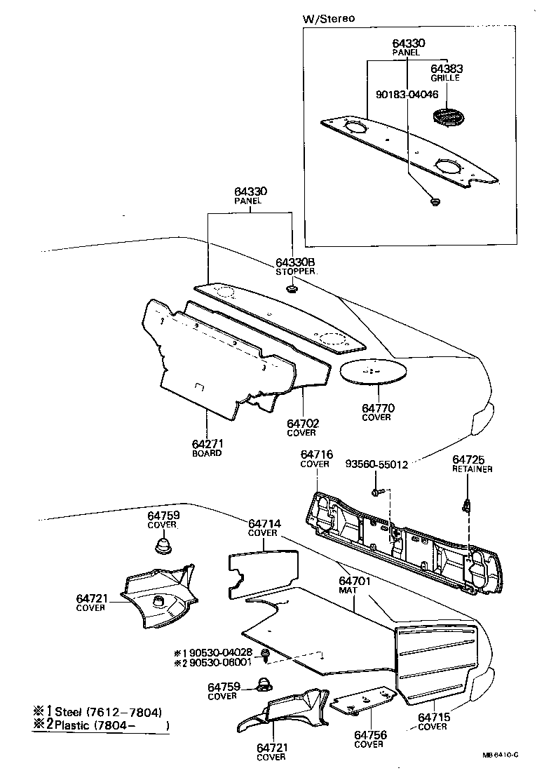 64330-95809-01 PANEL ASSY, PACKAGE TRAY TRIM product image