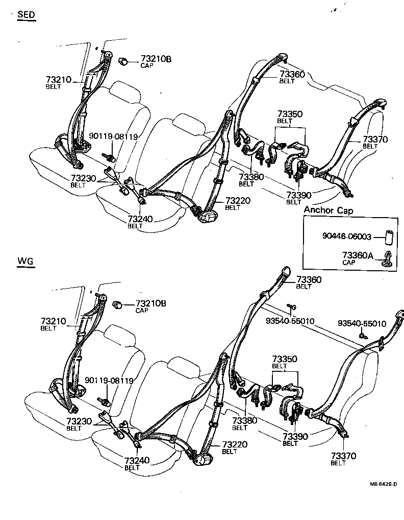 73108-22010 BASE SUB-ASSY, FRONT SEAT BELT ANCHOR, RH product image