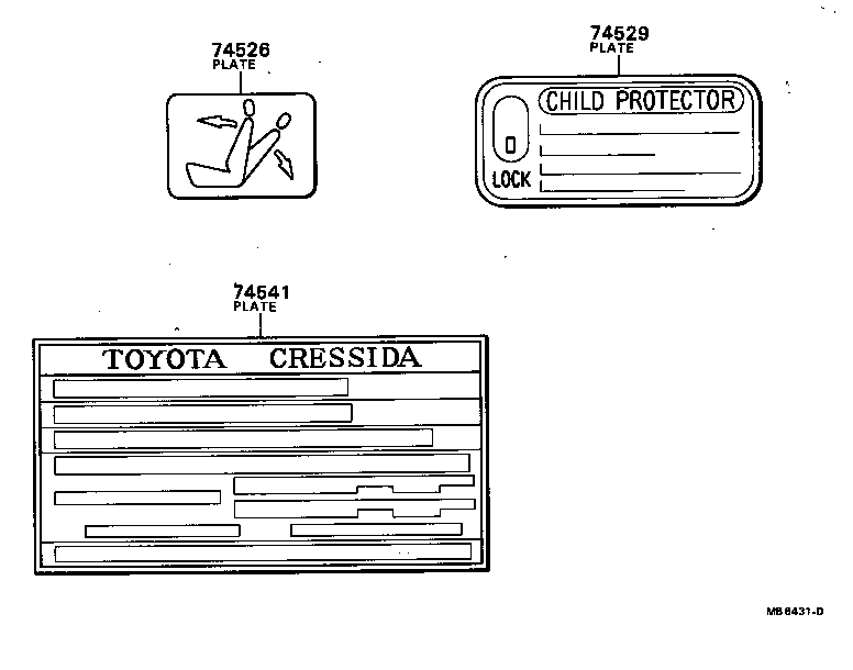42661-22100 PLATE, TIRE PRESSURE CAUTION product image