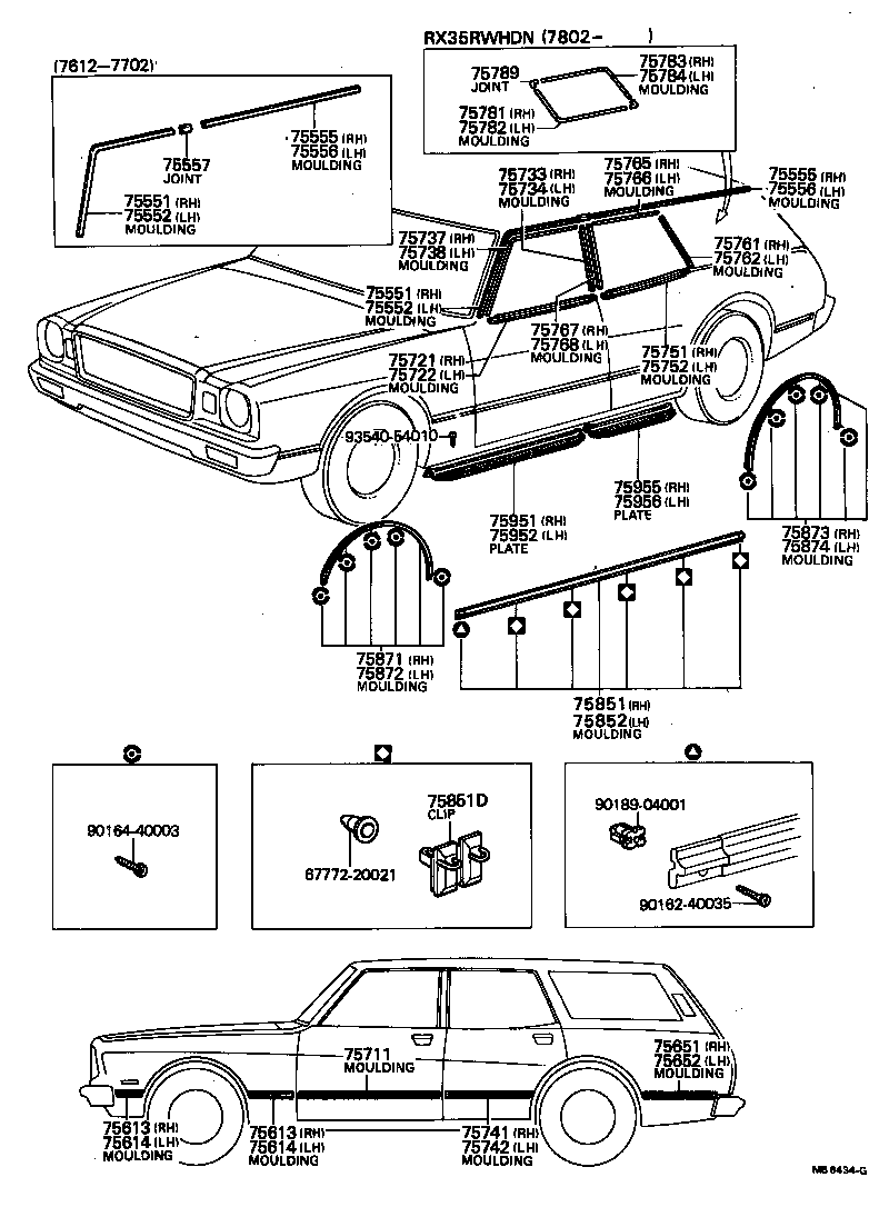 75655-95800 MOULDING, QUARTER, OUTSIDE RH product image