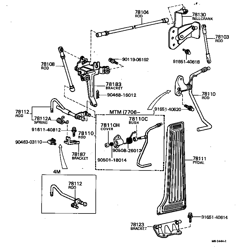 78103-22080 ROD SUB-ASSY, ACCELERATOR CONNECTING, NO.1 product image