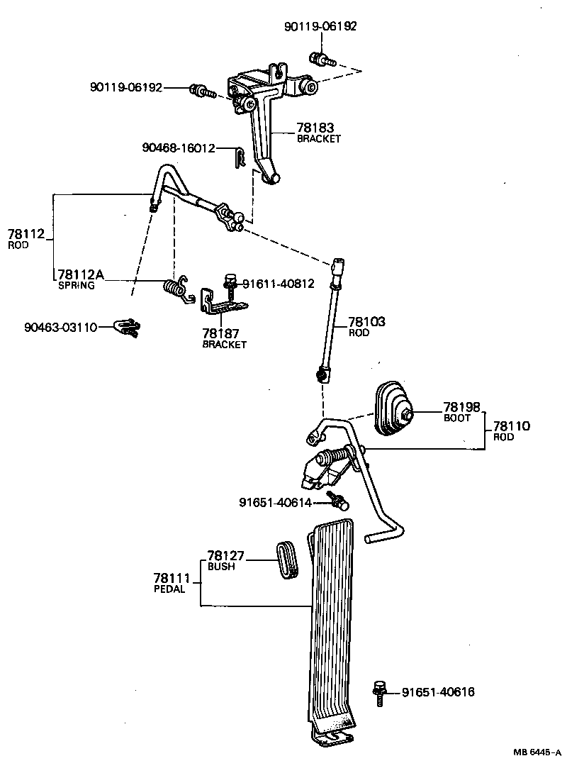78103-22080 ROD SUB-ASSY, ACCELERATOR CONNECTING, NO.1 product image