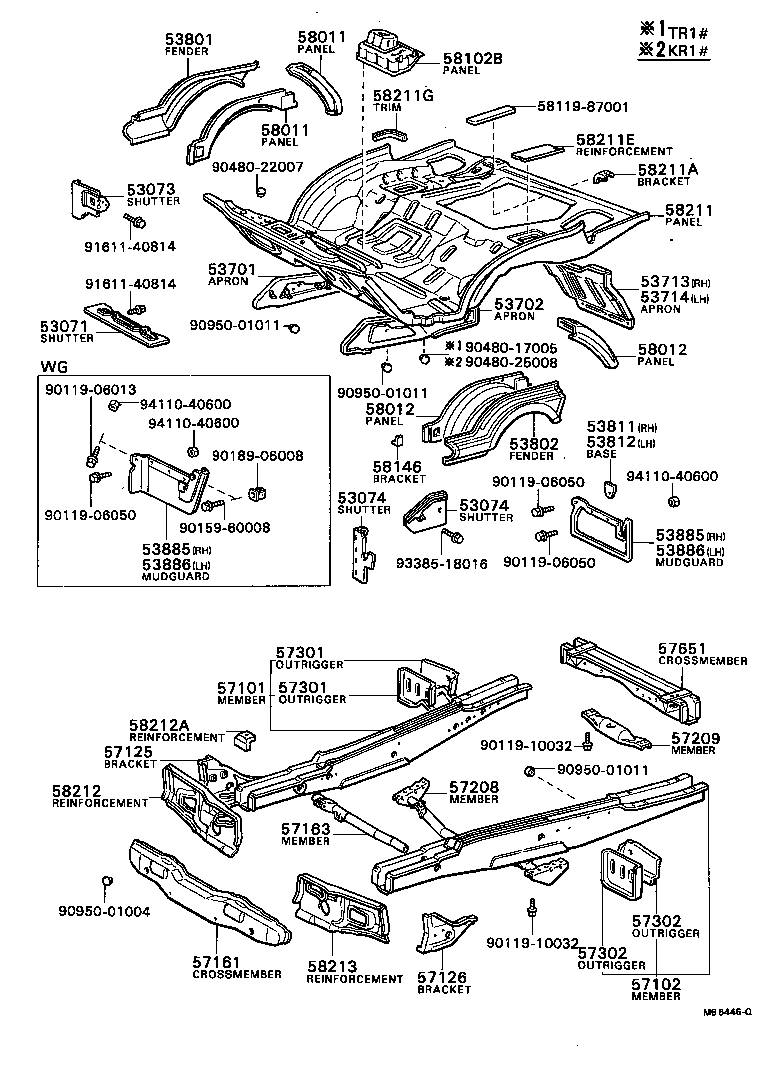 51401-87002 MEMBER SUB-ASSY, ENGINE FRONT MOUNTING product image