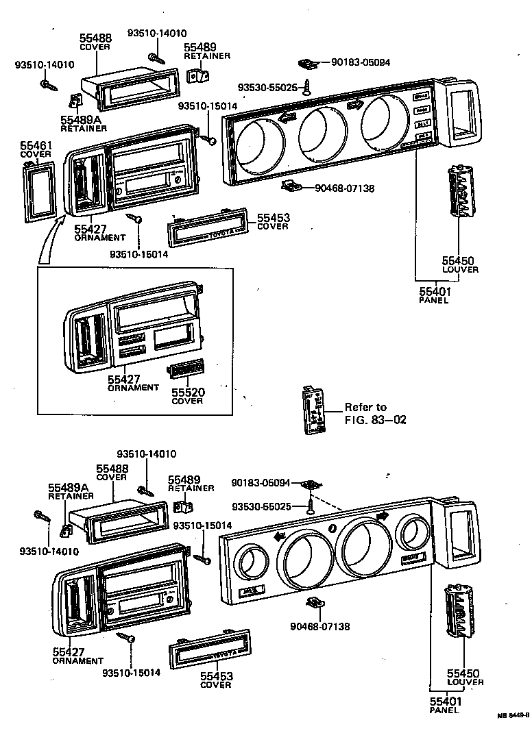 55040-20180 PANEL SUB-ASSY, INSTRUMENT CLUSTER FINISH product image