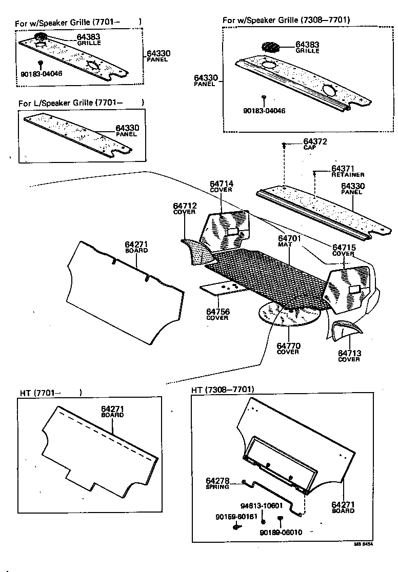 64330-20200 PANEL ASSY, PACKAGE TRAY TRIM product image