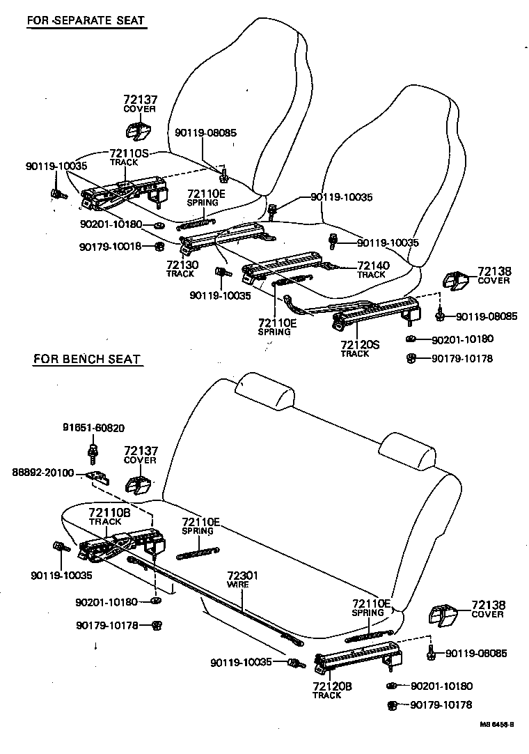 72140-20031 TRACK ASSY, LH SEAT, INNER product image