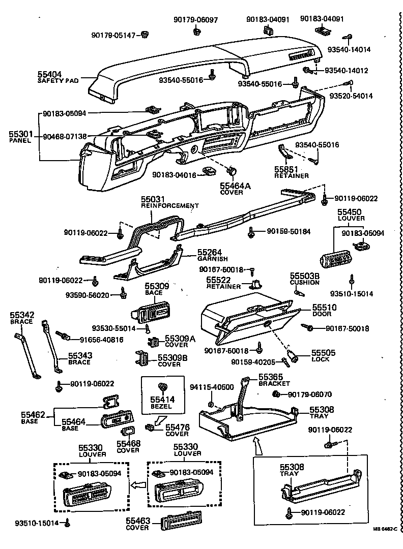 55040-20180 PANEL SUB-ASSY, INSTRUMENT CLUSTER FINISH product image