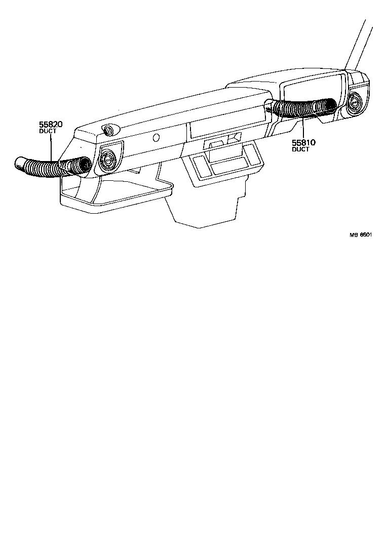 55863-95A00 DUCT ASSY, SIDE VENTILATOR, RH product image