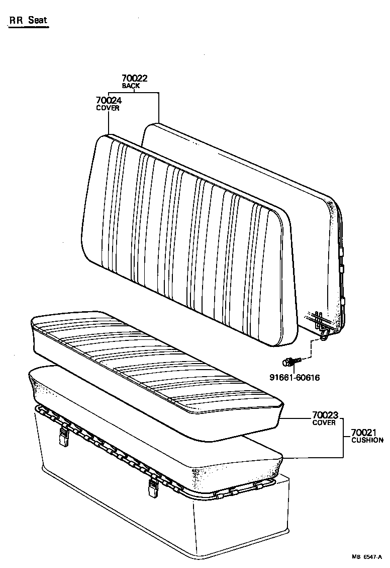 71508-95A02 COVER ASSY, NO.2 SEAT CUSHION product image