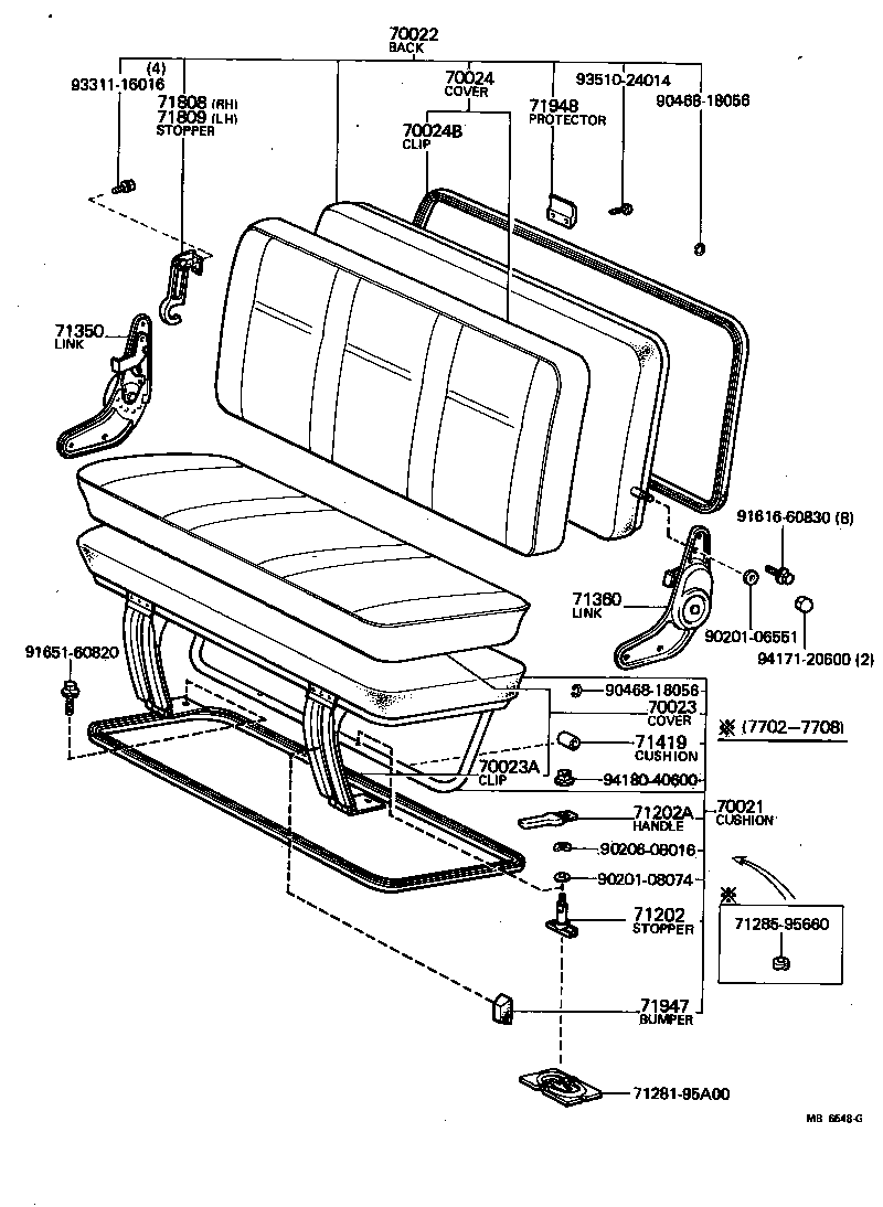 71508-95A02 COVER ASSY, NO.2 SEAT CUSHION product image