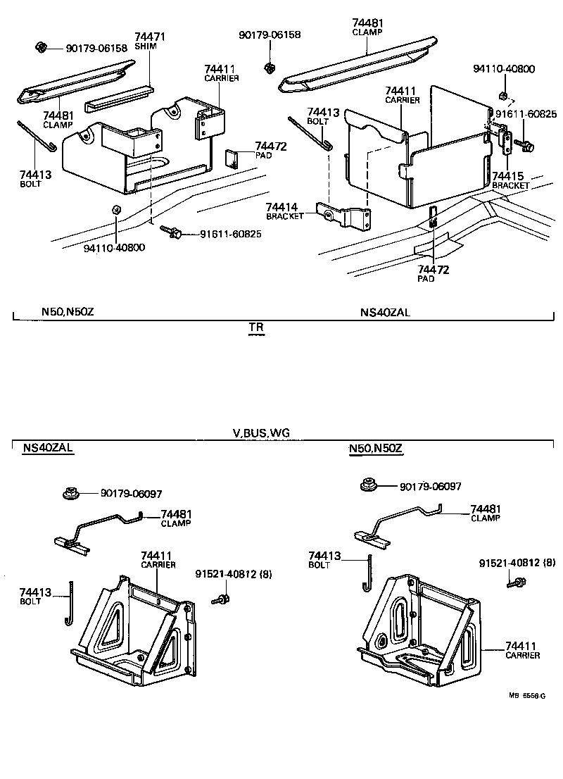 74451-36070 BOLT, BATTERY CLAMP product image