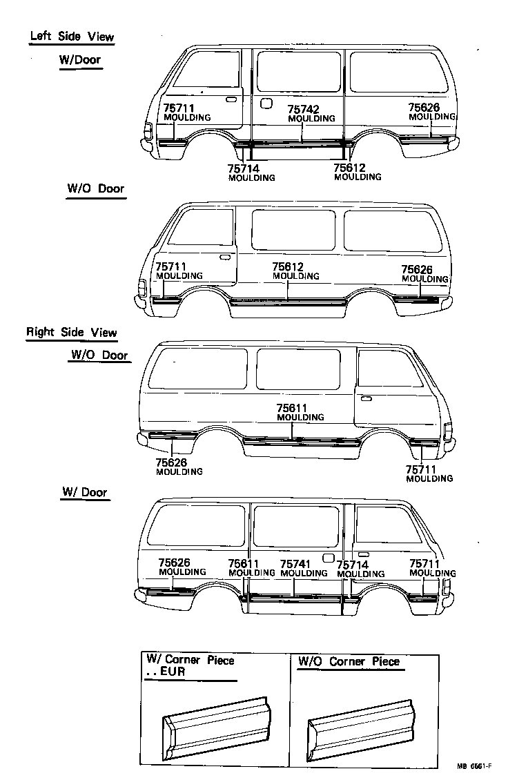 75554-90701 MOULDING, ROOF DRIP SIDE FINISH, REAR LH product image
