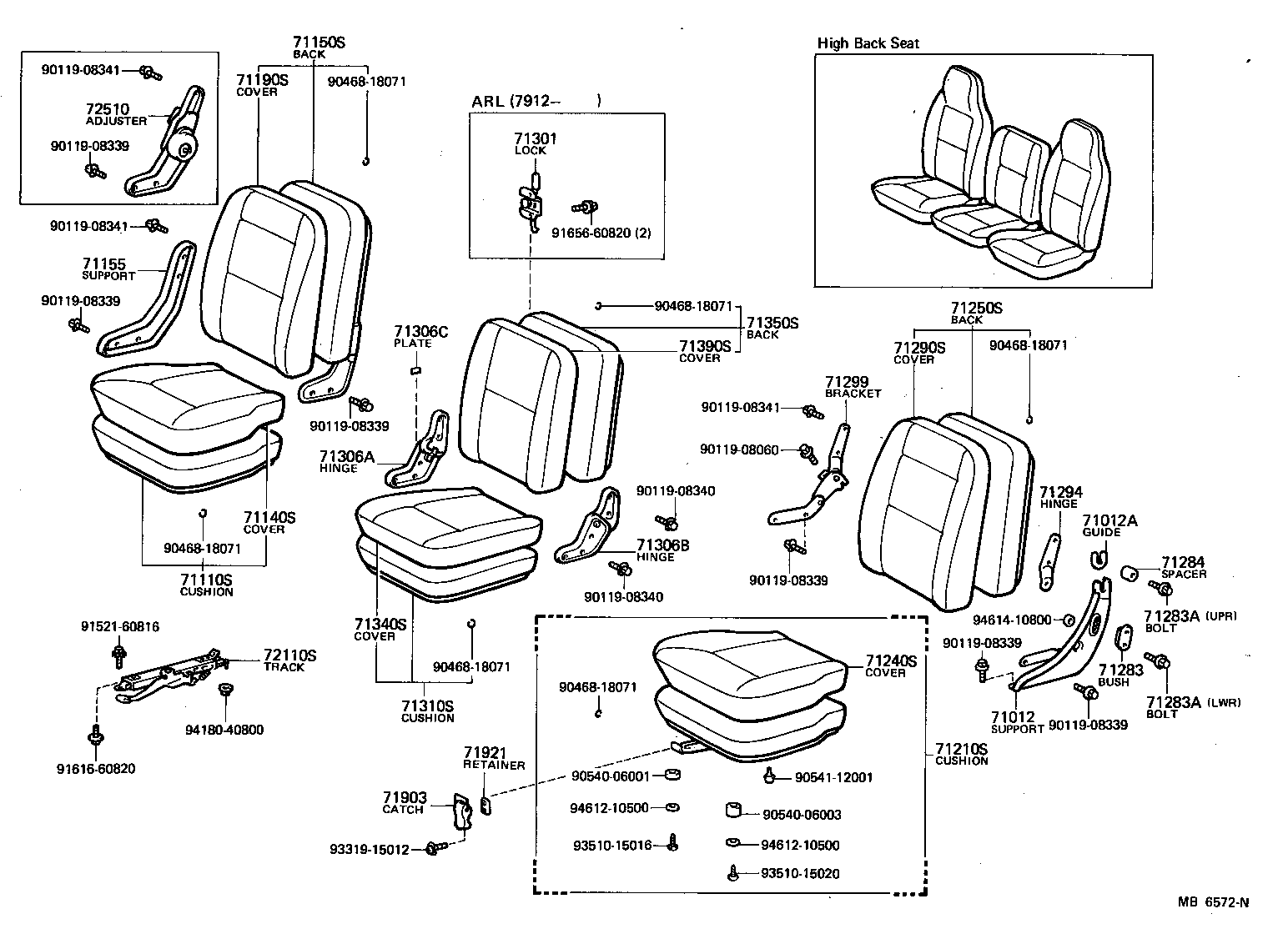 71508-95A02 COVER ASSY, NO.2 SEAT CUSHION product image