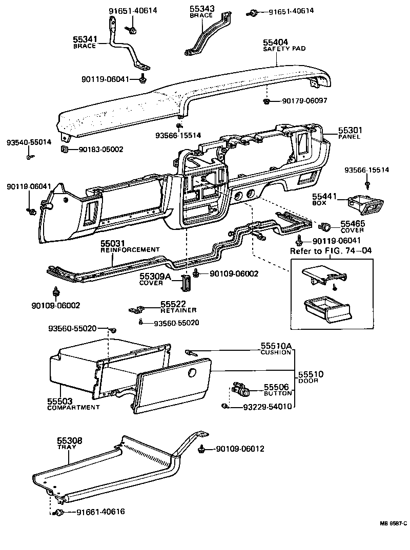 55404-12480 PANEL SUB-ASSY, INSTRUMENT CLUSTER FINISH product image