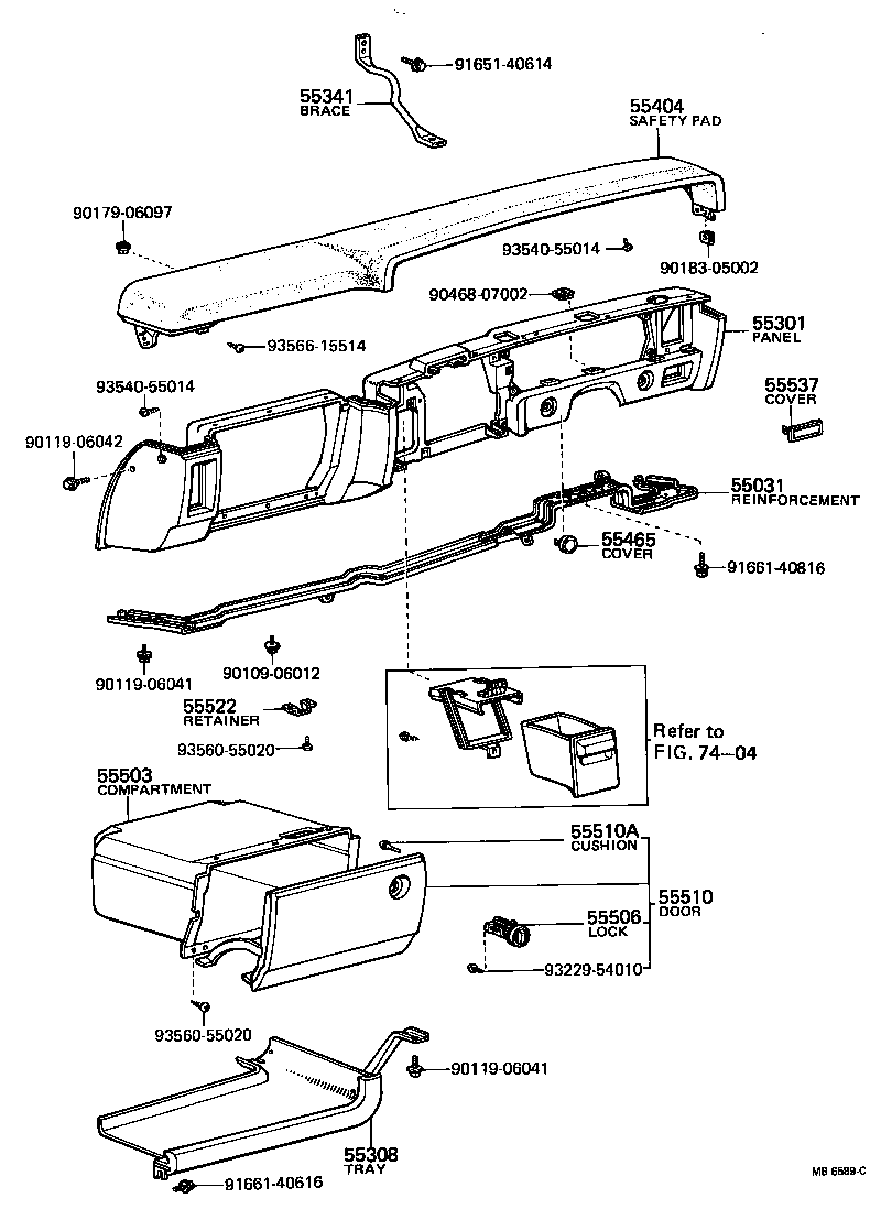 55404-12480 PANEL SUB-ASSY, INSTRUMENT CLUSTER FINISH product image