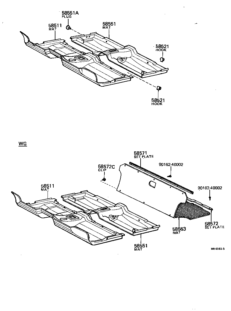 58573-13010 SET PLATE, REAR FLOOR MAT, REAR product image