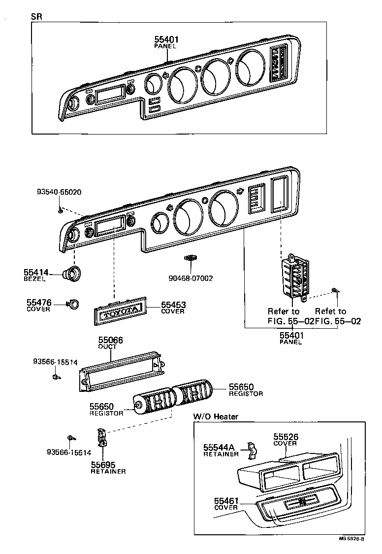 55404-12480 PANEL SUB-ASSY, INSTRUMENT CLUSTER FINISH product image