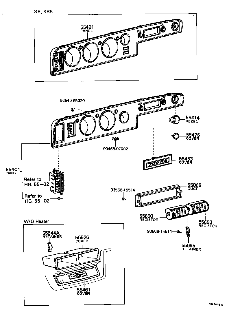 55404-12480 PANEL SUB-ASSY, INSTRUMENT CLUSTER FINISH product image