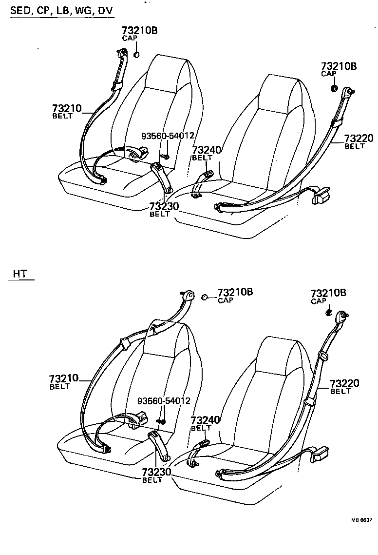 73210-12030 BELT ASSY, FRONT SEAT OUTER, RH product image