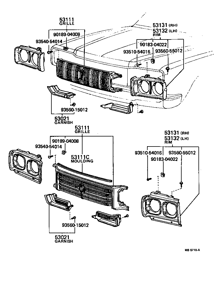 53101-30130 GRILLE, RADIATOR product image