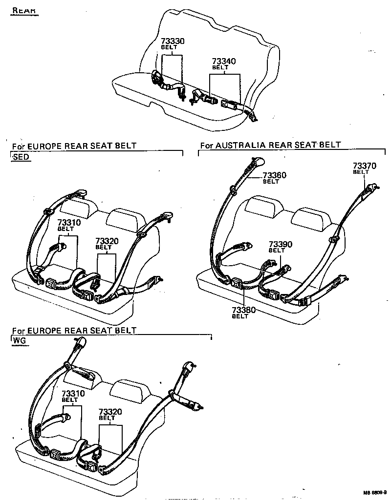 71083-20010 BELT ASSY, FRONT SEAT INNER, RH product image