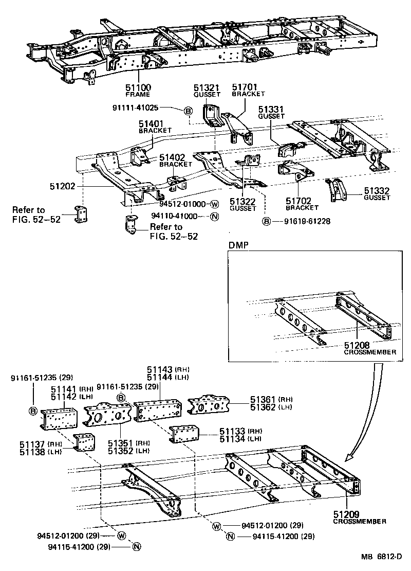 51401-55030 BRACKET SUB-ASSY, ENGINE FRONT MOUNTING, RH product image