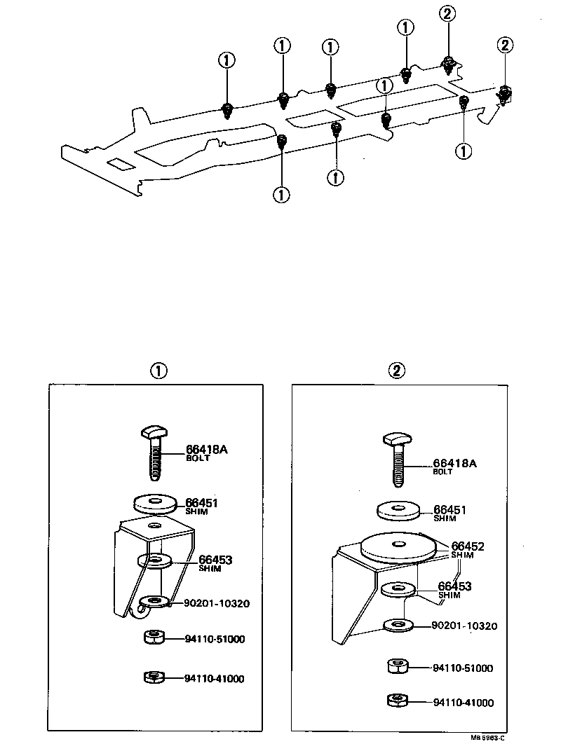 52203-36020 CUSHION, BODY MOUNT, NO.2 UPPER product image