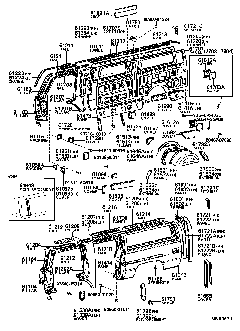 58221-95405 PANEL SUB-ASSY, FRONT FLOOR SIDE, RH product image