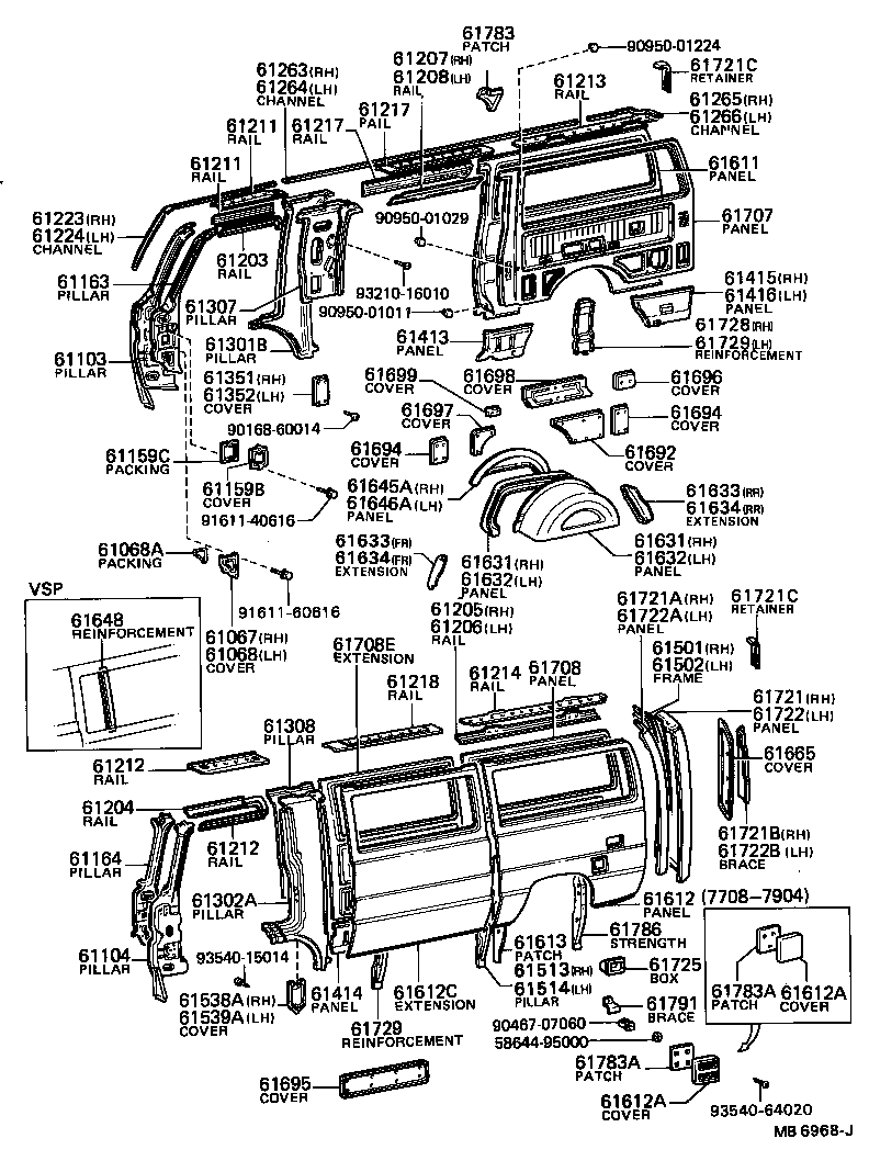 58221-95405 PANEL SUB-ASSY, FRONT FLOOR SIDE, RH product image
