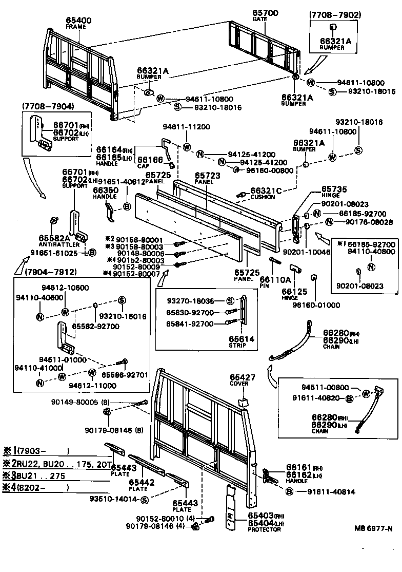 65503-96320 GATE ASSY, REAR BODY TAIL product image