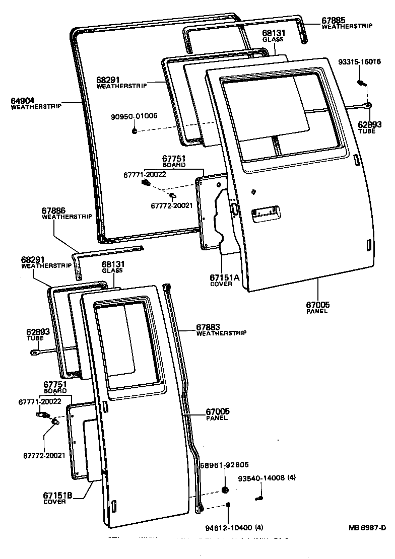 67720-92607 BOARD, BACK DOOR TRIM product image
