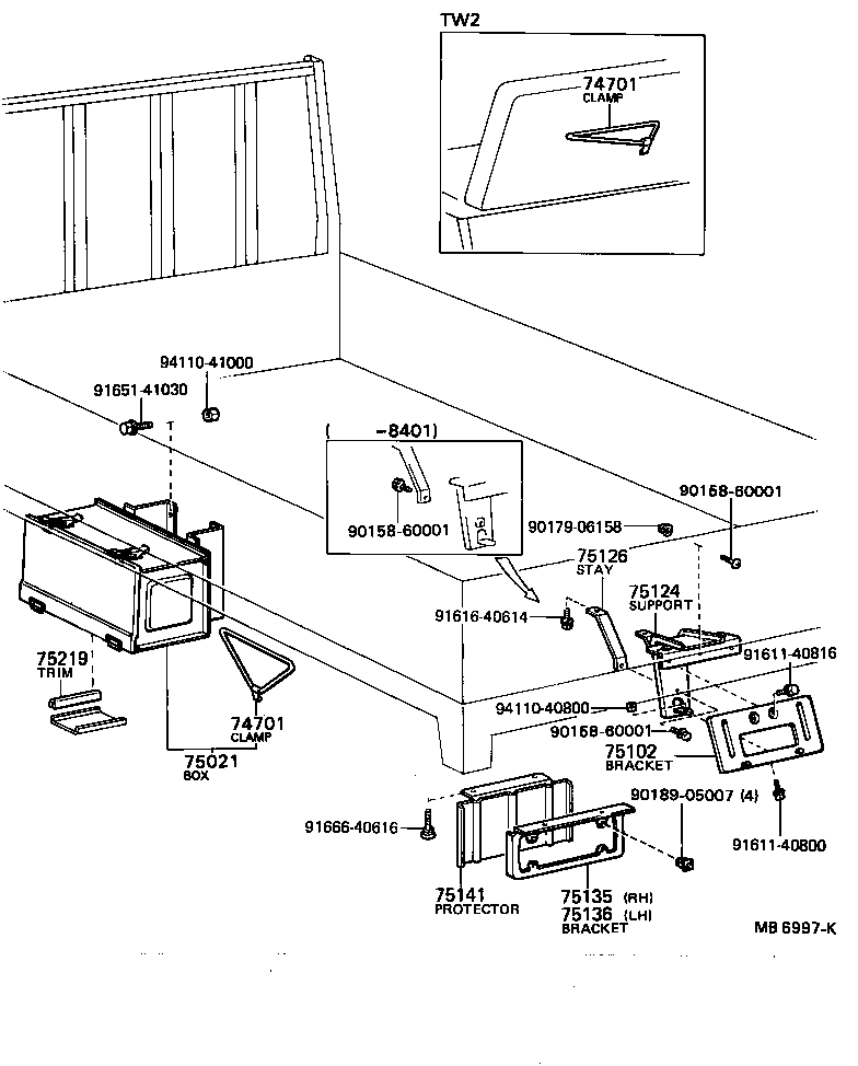 74702-92605 BAND, TOOL BOX HOLDER product image