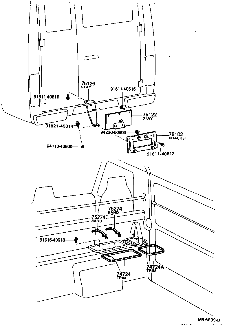 74702-92605 BAND, TOOL BOX HOLDER product image