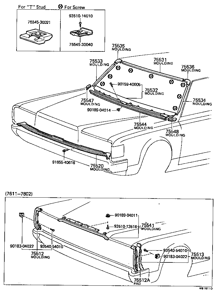 75502-39095 MOULDING ASSY, RADIATOR GRILLE OPENING, LOWER product image