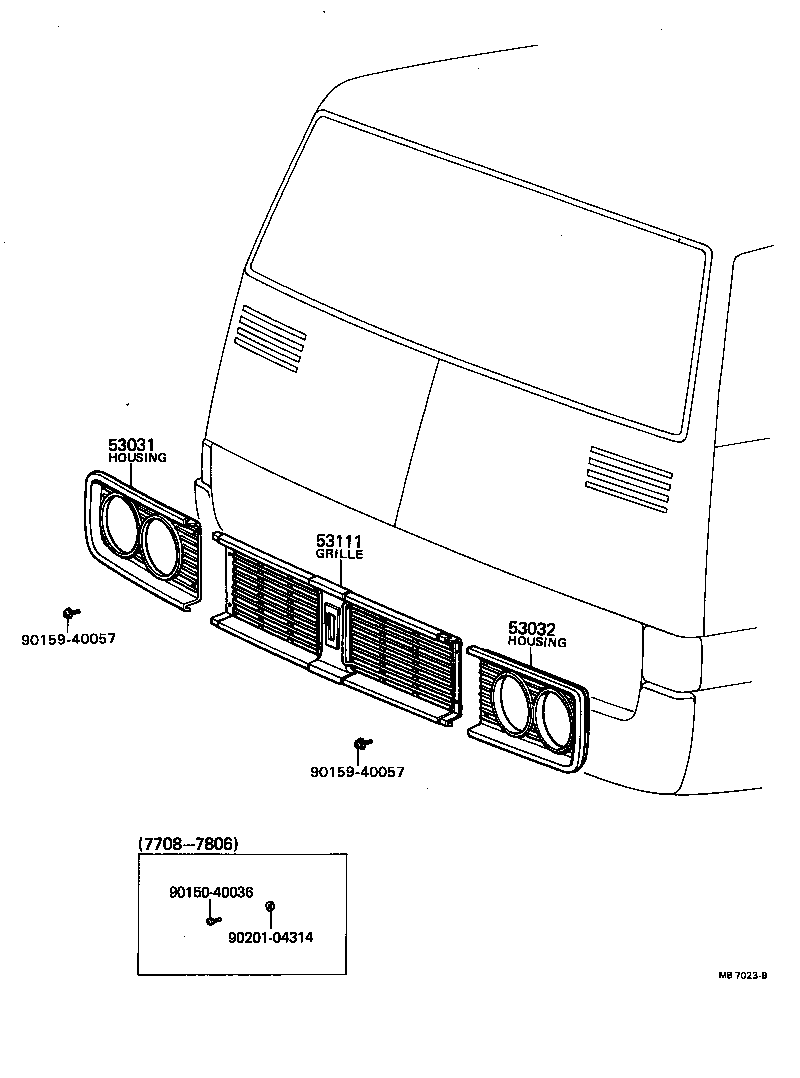53113-90740 GRILLE, RADIATOR product image