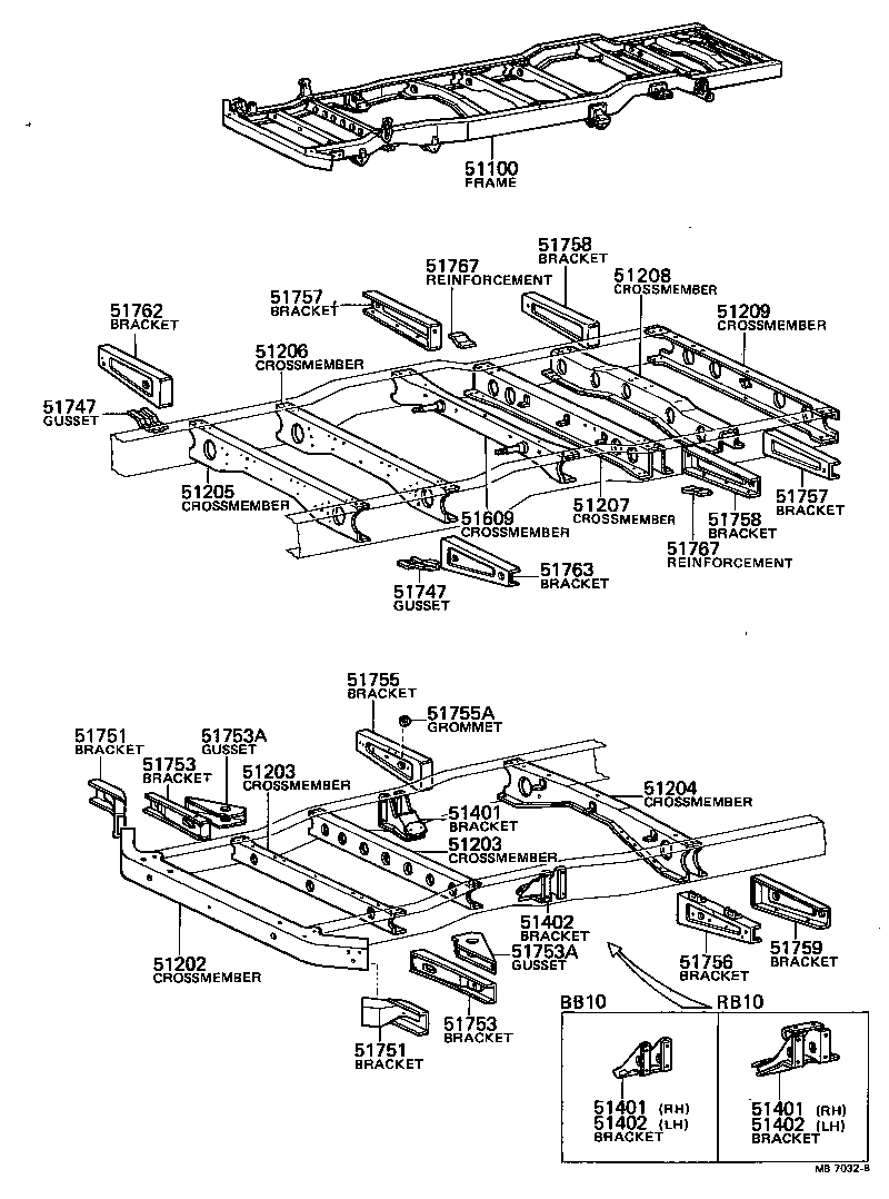 51401-36020 BRACKET SUB-ASSY, ENGINE FRONT MOUNTING, RH product image