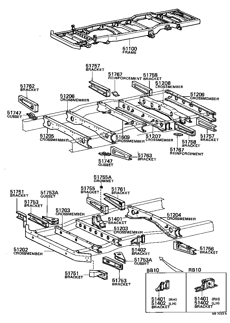 51401-36020 BRACKET SUB-ASSY, ENGINE FRONT MOUNTING, RH product image