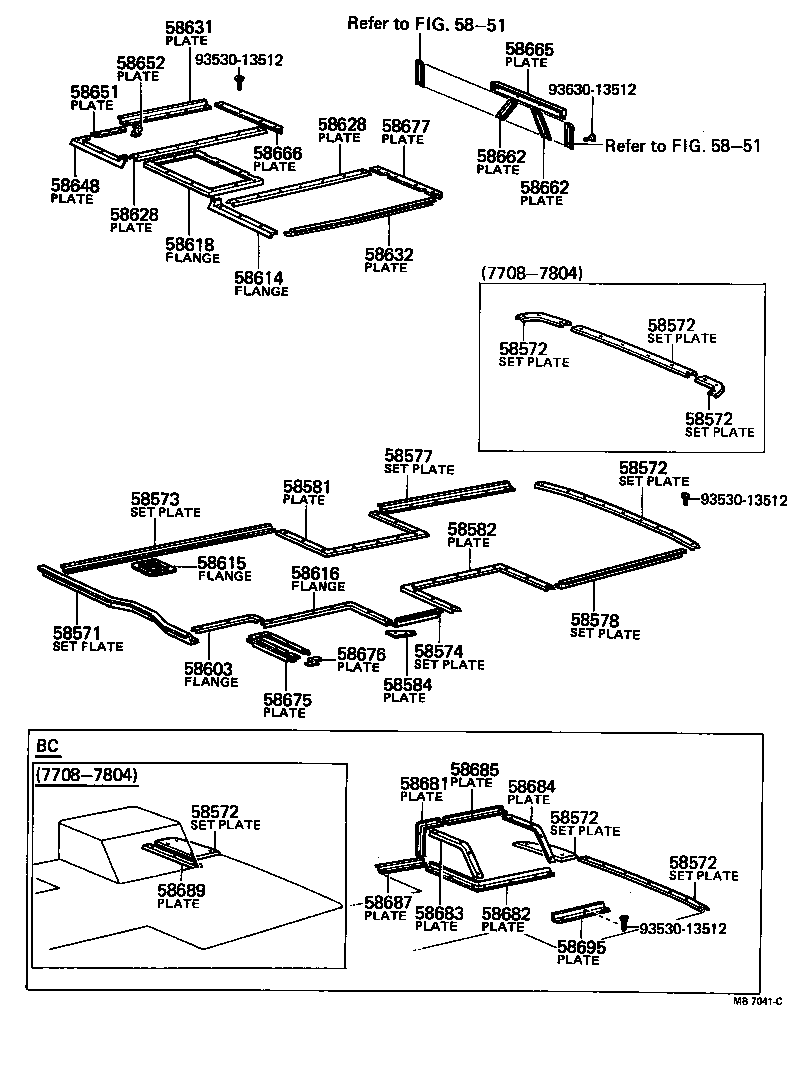 58623-90741 SET PLATE, REAR FLOOR MAT, REAR product image
