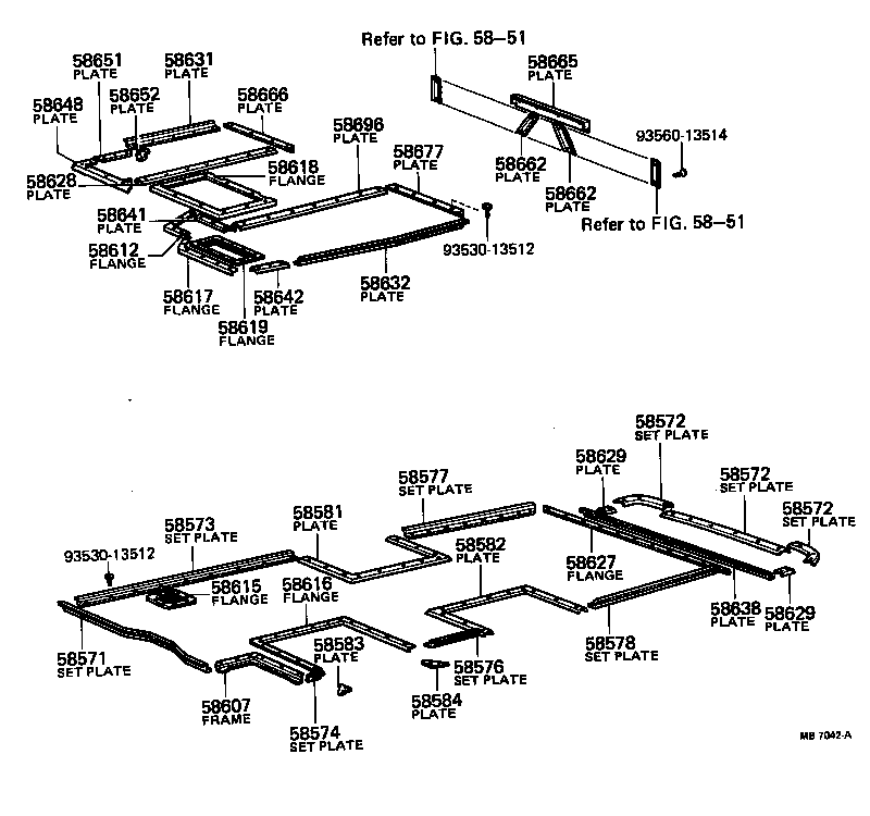 58623-90741 SET PLATE, REAR FLOOR MAT, REAR product image
