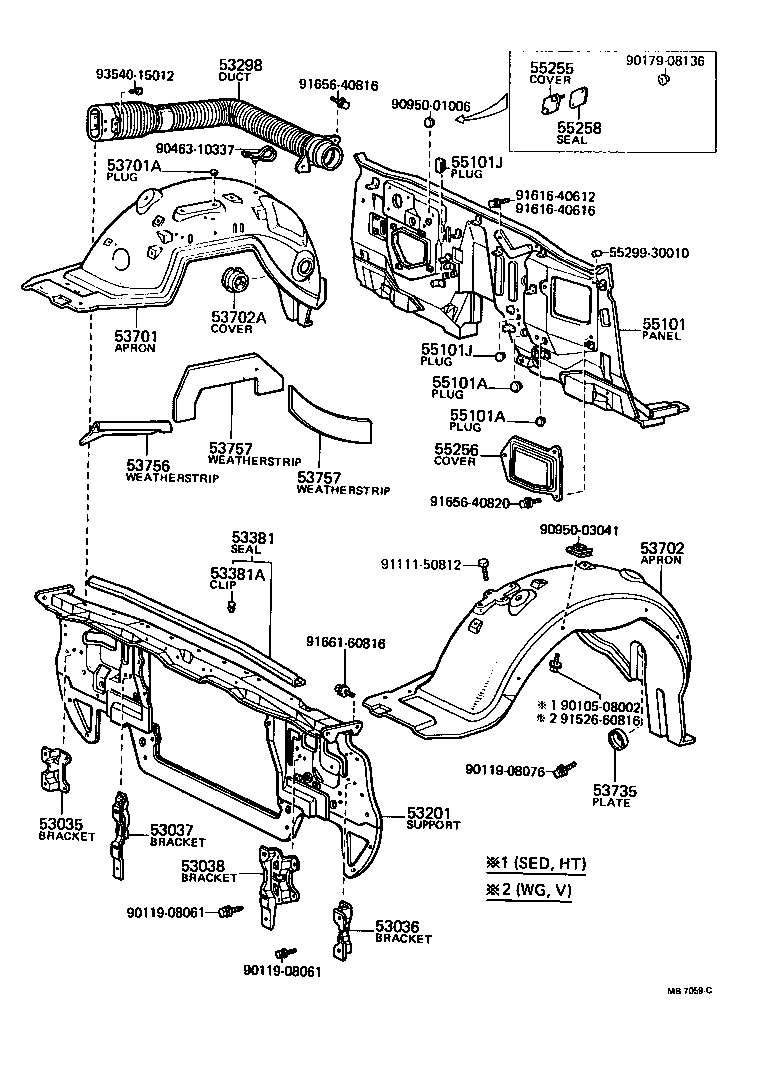 53701-30901 APRON SUB-ASSY, FRONT FENDER, RH product image