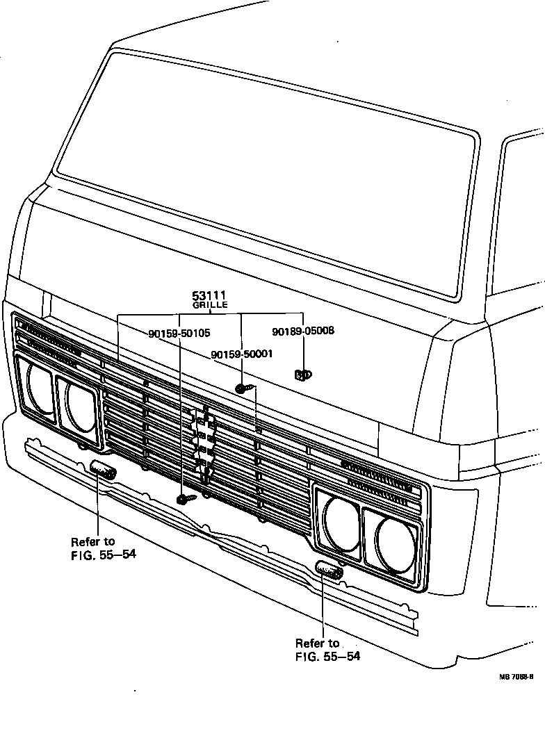 53111-95492 GRILLE, RADIATOR product image