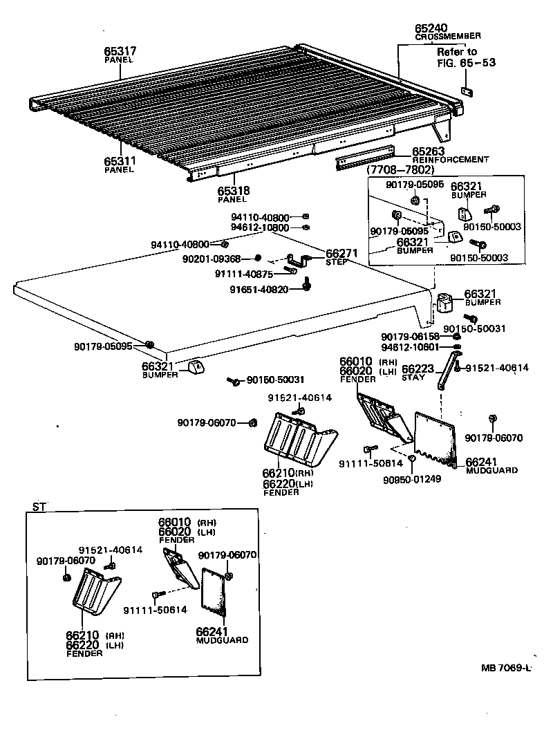 66203-92811 FENDER ASSY, REAR BODY, REAR RH product image