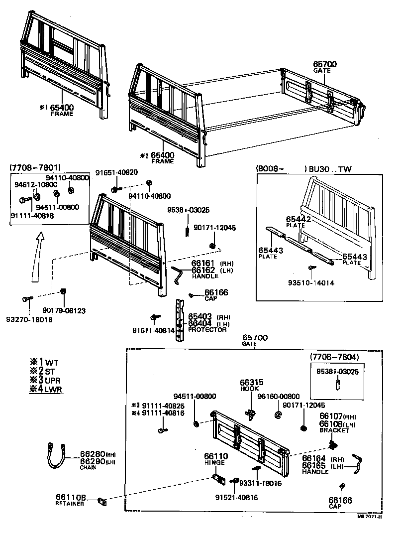 65503-96320 GATE ASSY, REAR BODY TAIL product image