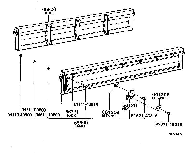 65641-92702 STRIP, SIDE GATE HINGE, INSIDE product image