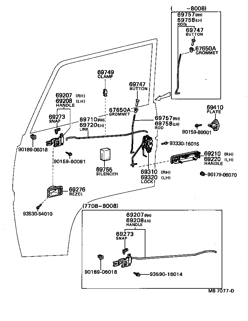 67689-95400 GROMMET(FOR DOOR PANEL LOCK BUTTON) product image